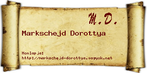 Markschejd Dorottya névjegykártya