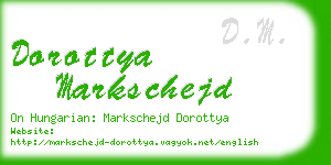 dorottya markschejd business card
